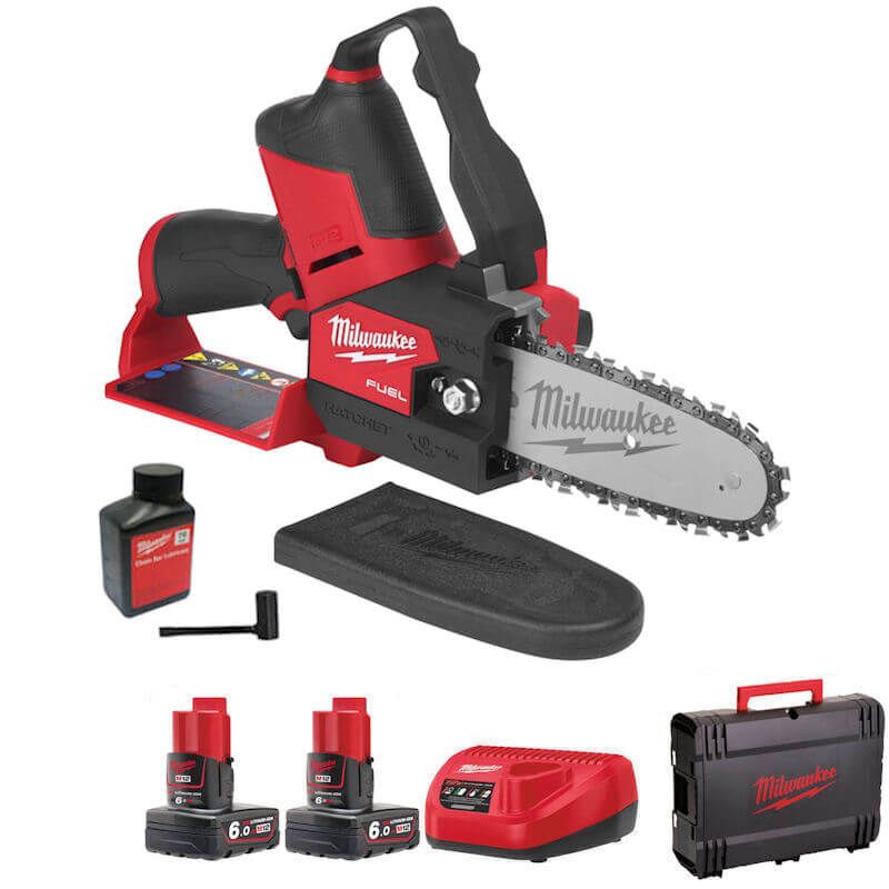 Milwaukee M12FHS-602X M12 FUEL Hatchet Pruning Saw Kit (2x 6Ah, Charger, Case)