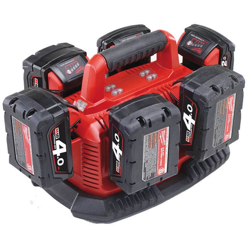 Milwaukee M1418C6 M14-M18 240V 6 Port Multibay Charger