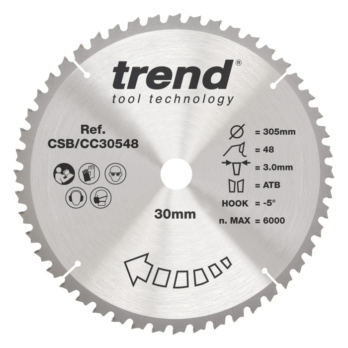 CSB/CC30548 - Trend Wood Mitre Saw Blade 305mm x 30mm x 48T