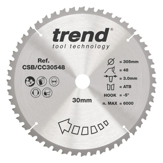 CSB/CC30548 - Trend Wood Mitre Saw Blade 305mm x 30mm x 48T