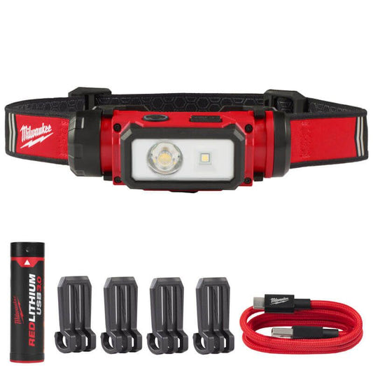 Milwaukee L4HL2-301 Red Lithium USB TrueView Head Lamp L4HL2-301
