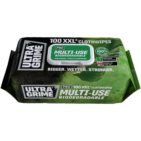 Ultra Grime x100 XXL Multi-Use Bio Degradable Cloth Wipes